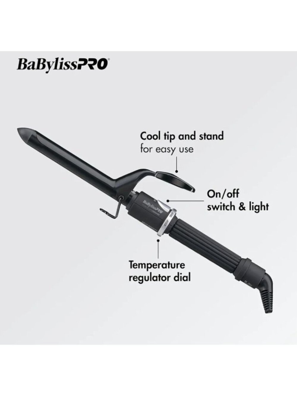 Babylisspro Curling Iron 0.75 in Spring Porcelain Ceramic Professional 3/4" - Picture 2 of 8